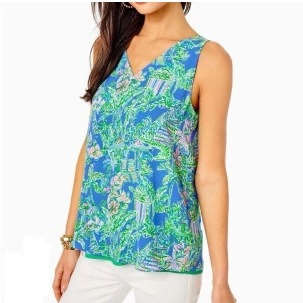 Lilly Pulitzer Florin Sleeveless V-Neck -Reversible - XXS - Excellent Condition
